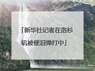 新华社记者在洛杉矶被催泪弹打中