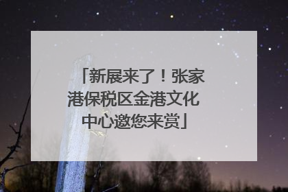 新展来了！张家港保税区金港文化中心邀您来赏