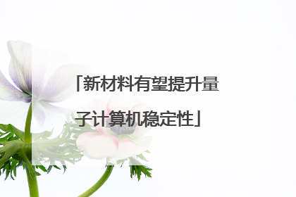 新材料有望提升量子计算机稳定性