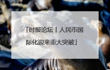 时报论坛丨人民币国际化迎来重大突破