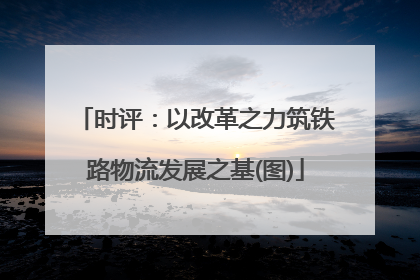 时评：以改革之力筑铁路物流发展之基(图)