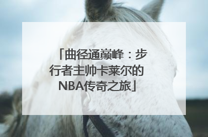 曲径通巅峰：步行者主帅卡莱尔的NBA传奇之旅