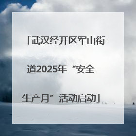 武汉经开区军山街道2025年“安全生产月”活动启动