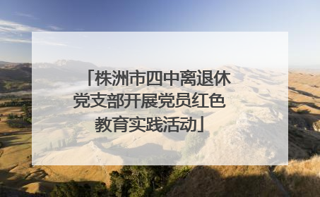 株洲市四中离退休党支部开展党员红色教育实践活动