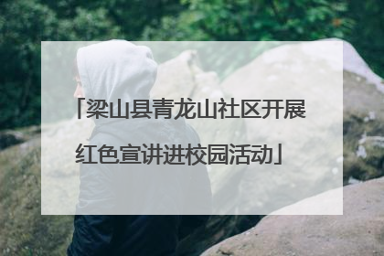 梁山县青龙山社区开展红色宣讲进校园活动