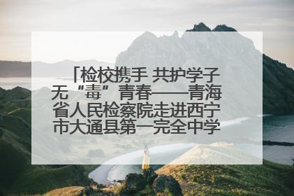 检校携手 共护学子无“毒”青春——青海省人民检察院走进西宁市大通县第一完全中学开展禁毒宣传侧记
