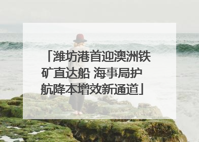 潍坊港首迎澳洲铁矿直达船 海事局护航降本增效新通道