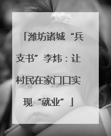 潍坊诸城“兵支书”李炜：让村民在家门口实现“就业”