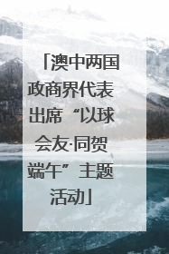 澳中两国政商界代表出席“以球会友·同贺端午”主题活动
