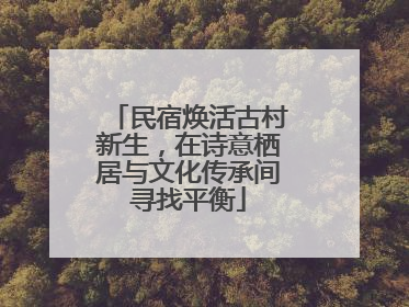 民宿焕活古村新生，在诗意栖居与文化传承间寻找平衡
