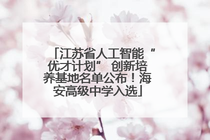 江苏省人工智能“优才计划” 创新培养基地名单公布！海安高级中学入选