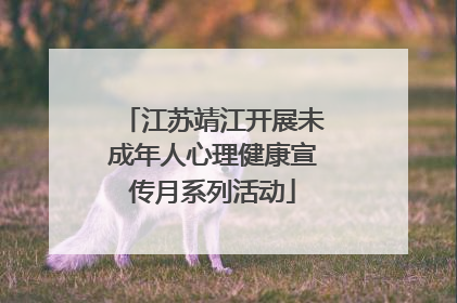江苏靖江开展未成年人心理健康宣传月系列活动