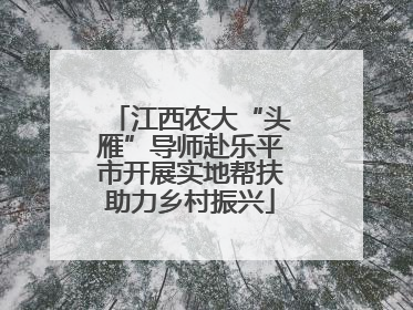江西农大“头雁”导师赴乐平市开展实地帮扶助力乡村振兴