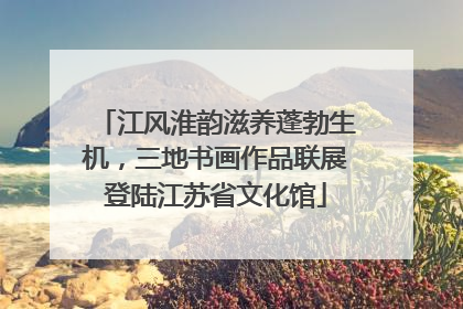 江风淮韵滋养蓬勃生机，三地书画作品联展登陆江苏省文化馆