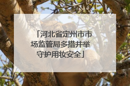 河北省定州市市场监管局多措并举守护用妆安全