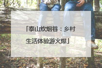 泰山炊烟巷：乡村生活体验游火爆