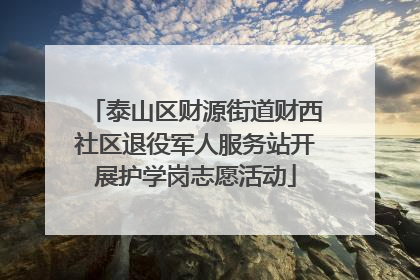 泰山区财源街道财西社区退役军人服务站开展护学岗志愿活动