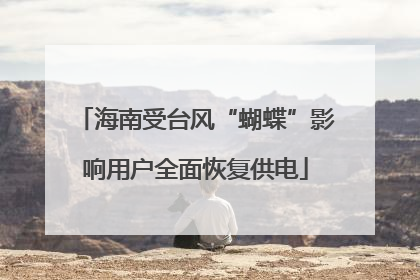 海南受台风“蝴蝶”影响用户全面恢复供电