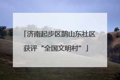 济南起步区鹊山东社区获评“全国文明村”