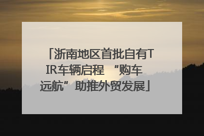 浙南地区首批自有TIR车辆启程 “购车远航”助推外贸发展