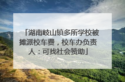 湖南岐山镇多所学校被摊派校车费，校车办负责人：可找社会赞助