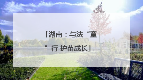 湖南：与法“童”行 护苗成长