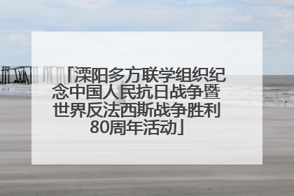 溧阳多方联学组织纪念中国人民抗日战争暨世界反法西斯战争胜利80周年活动