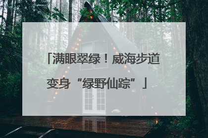 满眼翠绿！威海步道变身“绿野仙踪”
