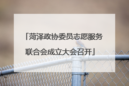 菏泽政协委员志愿服务联合会成立大会召开