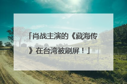 肖战主演的《藏海传》在台湾被刷屏！