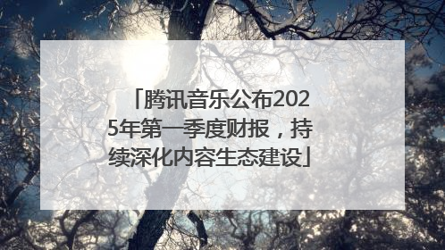腾讯音乐公布2025年第一季度财报，持续深化内容生态建设