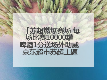 苏超燃爆赛场 每场比赛10000罐啤酒1分送场外助威 京东超市苏超主题会场上线