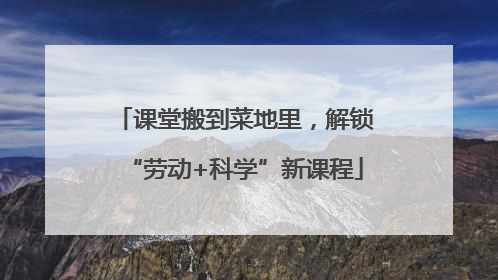 课堂搬到菜地里，解锁“劳动+科学”新课程