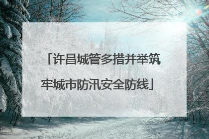许昌城管多措并举筑牢城市防汛安全防线