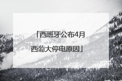 西班牙公布4月西葡大停电原因