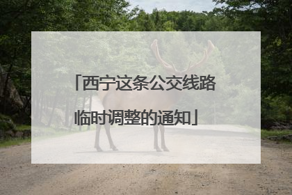 西宁这条公交线路临时调整的通知