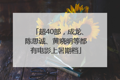 超40部，成龙、陈思诚、黄晓明等都有电影上暑期档