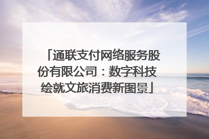 通联支付网络服务股份有限公司：数字科技绘就文旅消费新图景