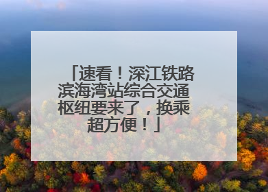 速看！深江铁路滨海湾站综合交通枢纽要来了，换乘超方便！