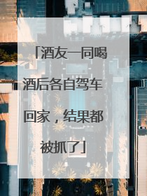 酒友一同喝酒后各自驾车回家，结果都被抓了