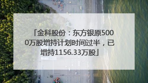 金科股份：东方银原5000万股增持计划时间过半，已增持1156.33万股