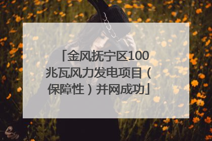 金风抚宁区100兆瓦风力发电项目（保障性）并网成功