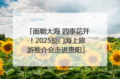 面朝大海 四季花开！2025厦门海上旅游推介会走进贵阳