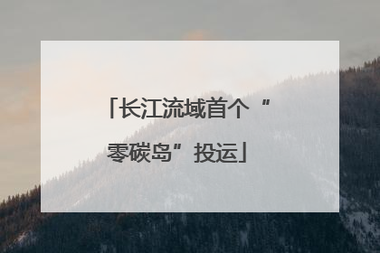 长江流域首个“零碳岛”投运