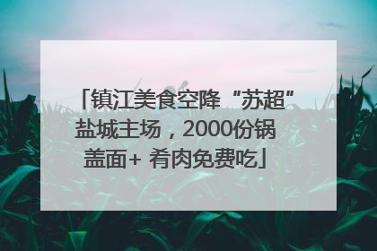 镇江美食空降“苏超”盐城主场，2000份锅盖面+ 肴肉免费吃