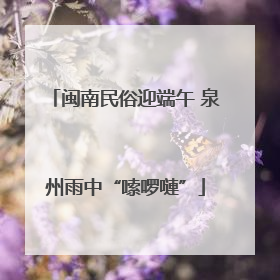 闽南民俗迎端午 泉州雨中“嗦啰嗹”