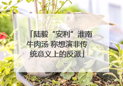陆毅“安利”淮南牛肉汤 称想演非传统意义上的反派