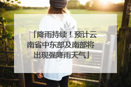 降雨持续！预计云南省中东部及南部将出现强降雨天气