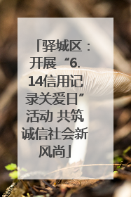 驿城区：开展“6.14信用记录关爱日”活动 共筑诚信社会新风尚