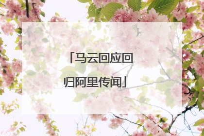 马云回应回归阿里传闻